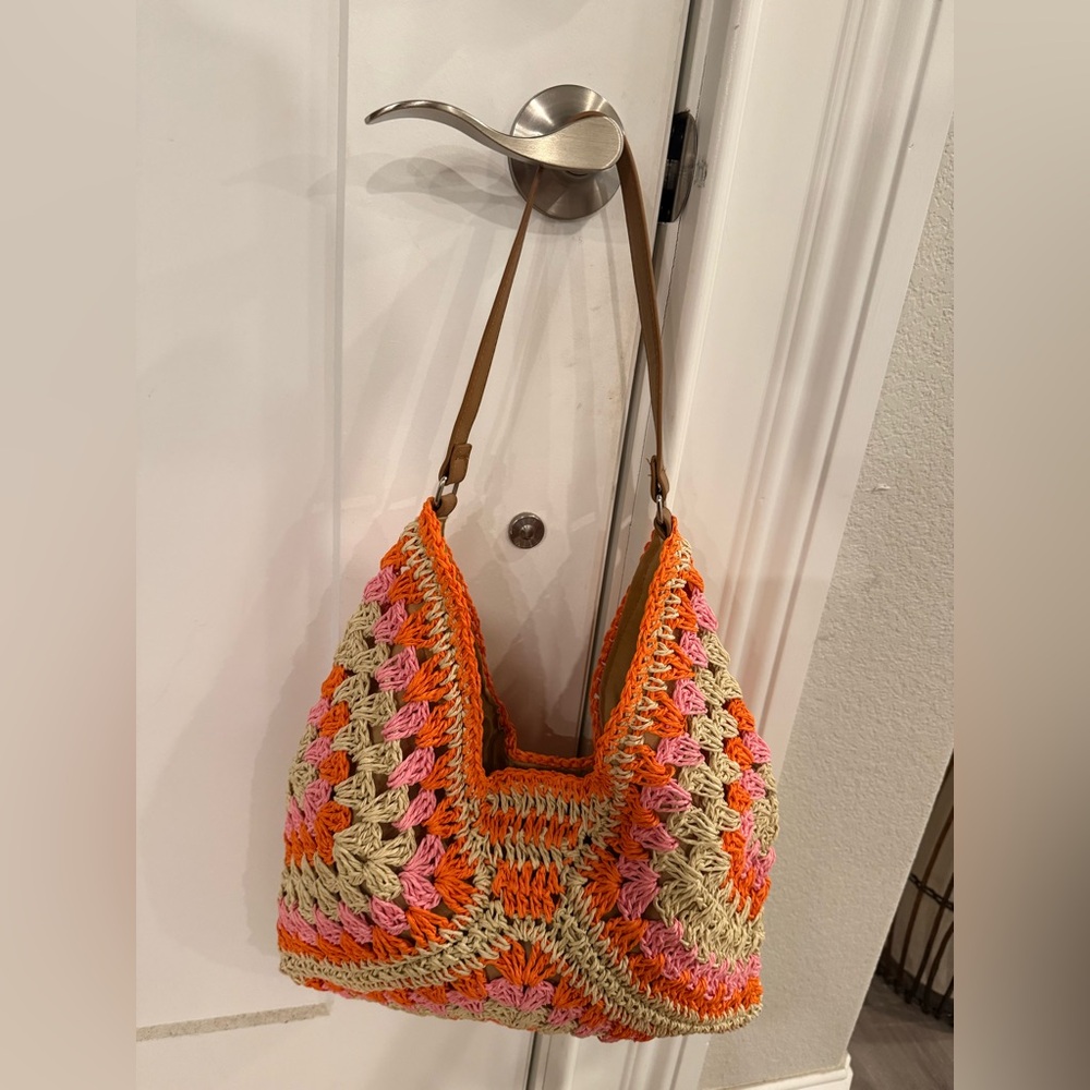Colorful Crochet Shoulder Bag
